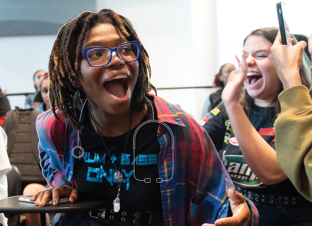 Happy students