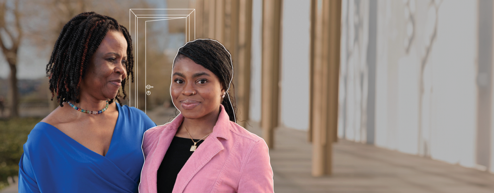 Comfort Munonye with daughter Chinyere Munonye, BA ‘23