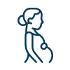 Pregnant woman profile icon